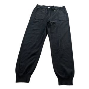 Chico’s Zenergy Womens Knit Black Jogger Sweatpants Size Medium Pockets